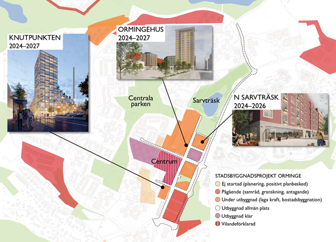 Pågående projekt Orminge centrum